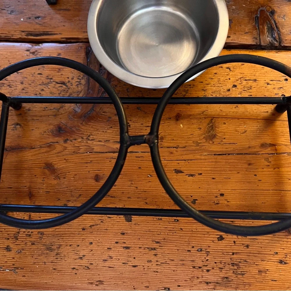 Pet Bowl Set - Food Water Bowls for Cats, Small Dogs and Puppies with Stand